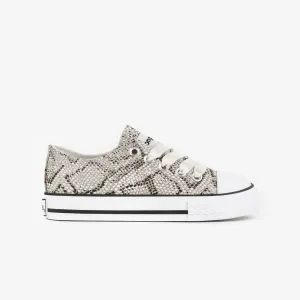 Girl's Snake Silver Sneakers