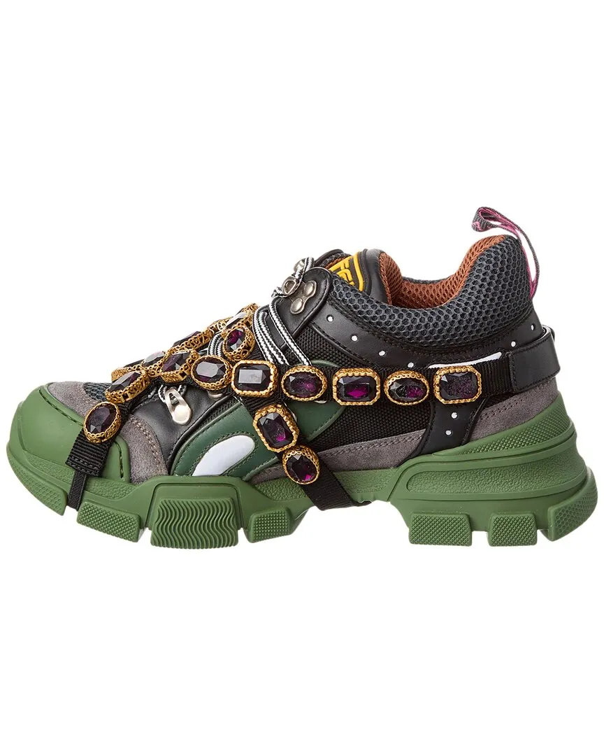 Gucci Flashtrek Leather & Mesh Sneaker
