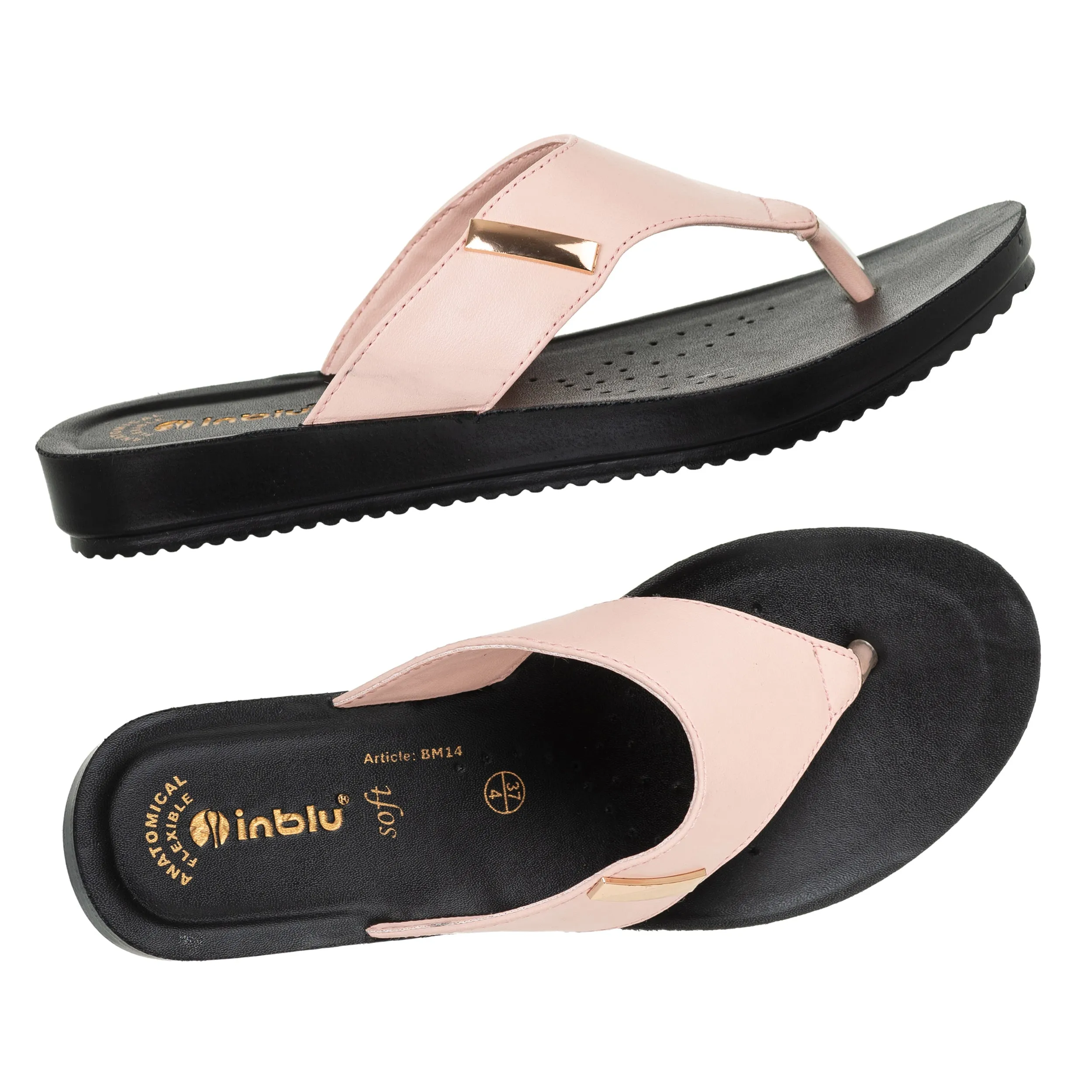 Inblu Women Pink Thong Style Sandal with Slip-On Closure (BM14_N.PINK)