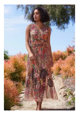 Johnny Was Mazy Boxy Shirred Dress