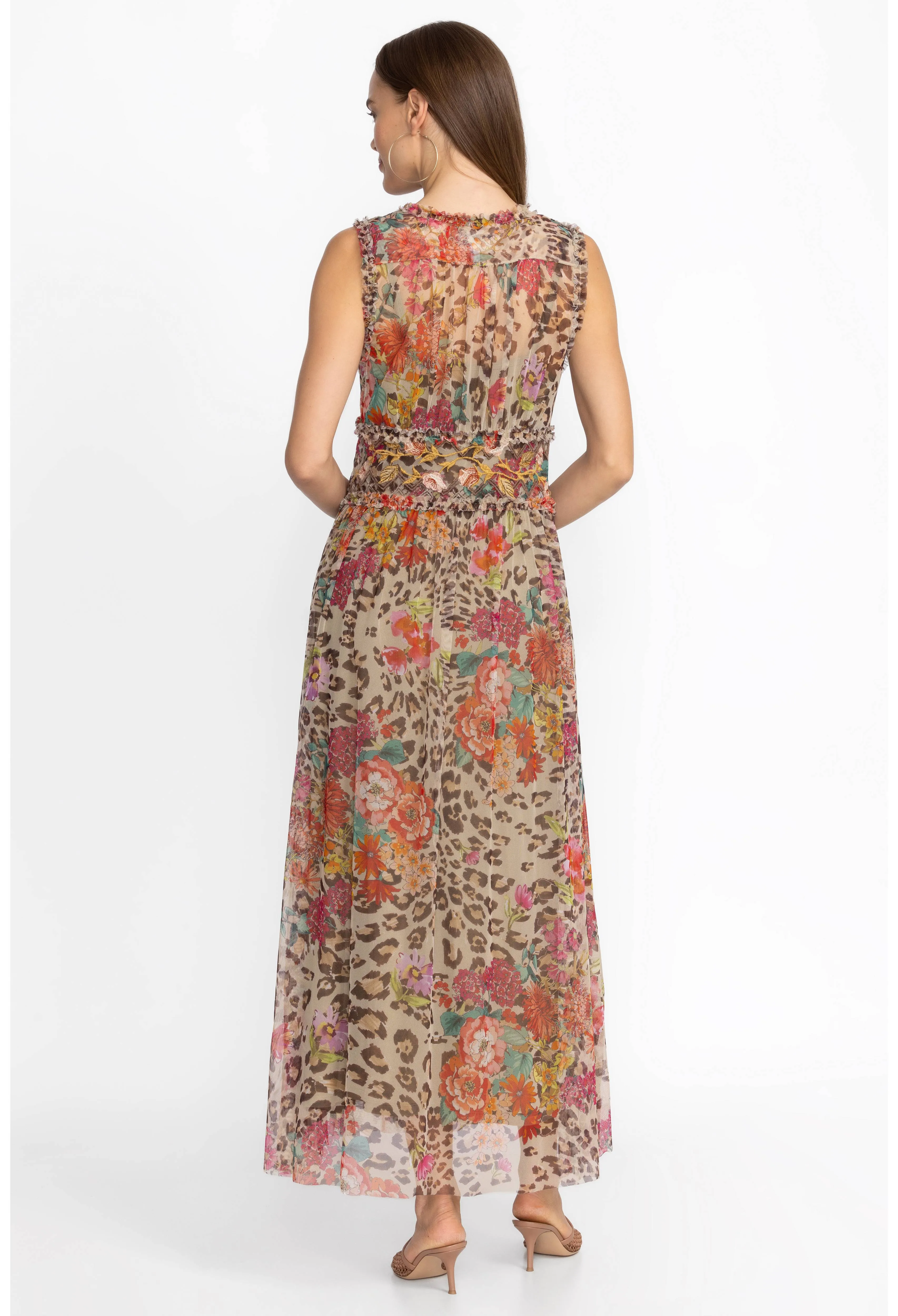 Johnny Was Mazy Boxy Shirred Dress