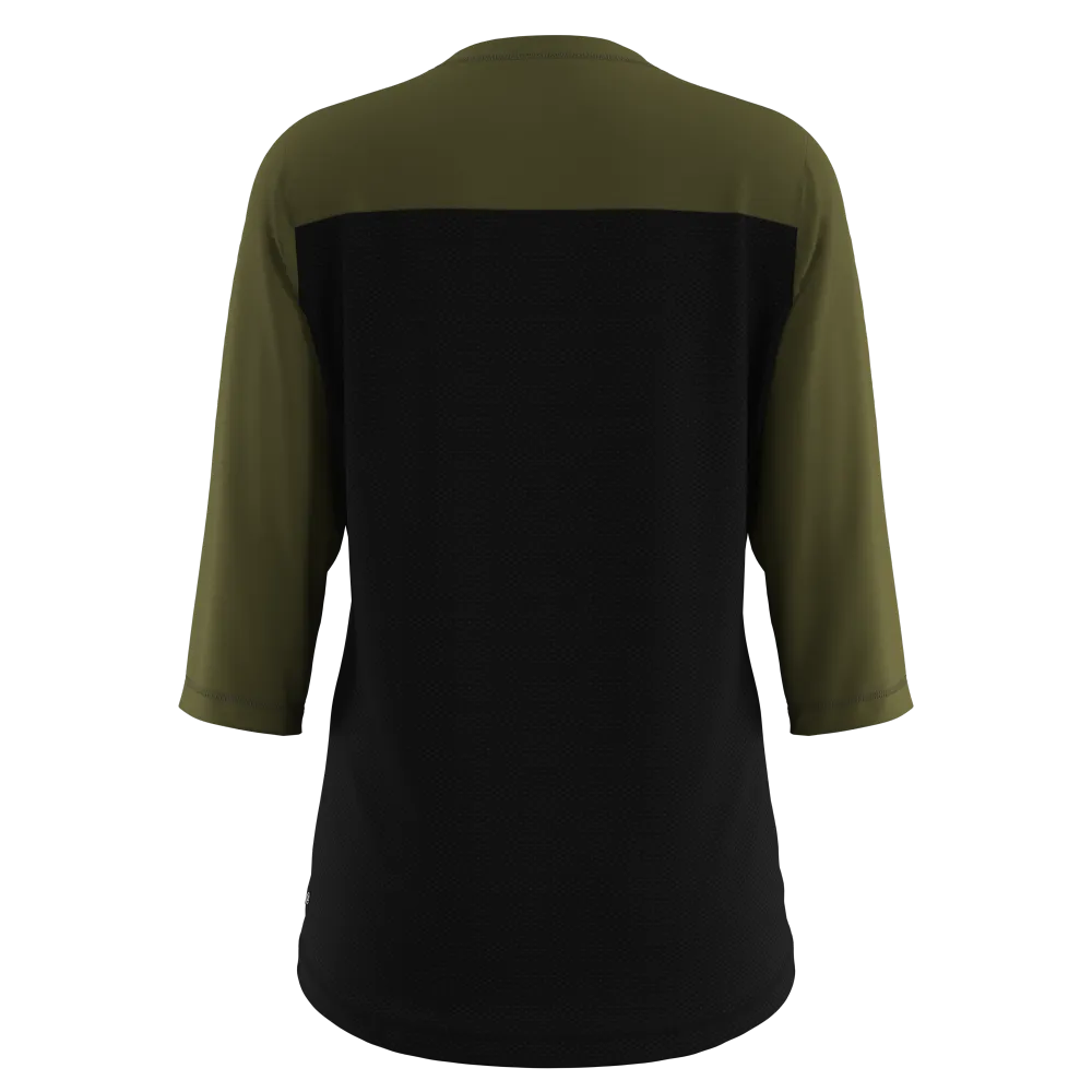Ladies MTB Jersey - Ombre Print MTB 3/4 in Khaki