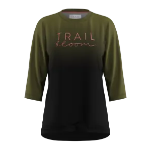 Ladies MTB Jersey - Ombre Print MTB 3/4 in Khaki