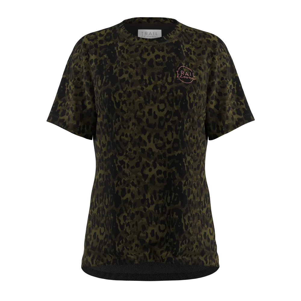 Ladies MTB Jersey - Short Sleeve Animal Print