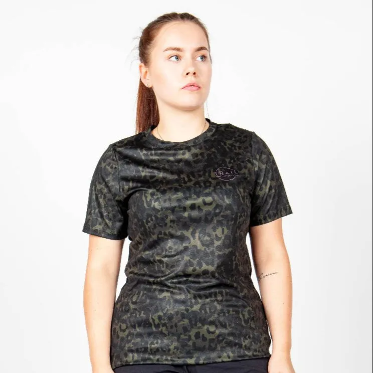 Ladies MTB Jersey - Short Sleeve Animal Print