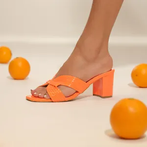 Mimosa Patent Block Heels