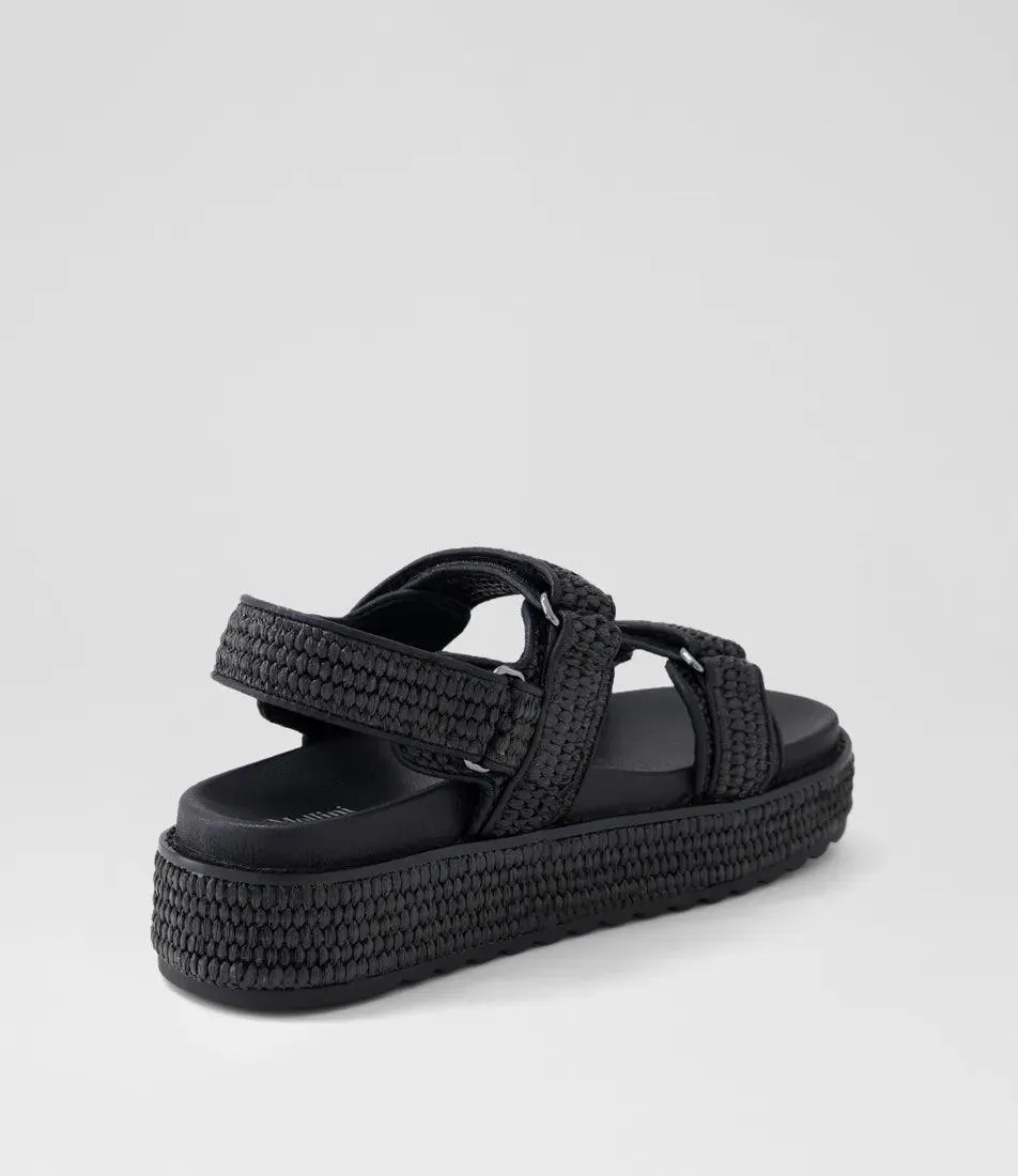 MOLLINI BRIDGETT NATURAL WOVEN LEATHER SANDALS