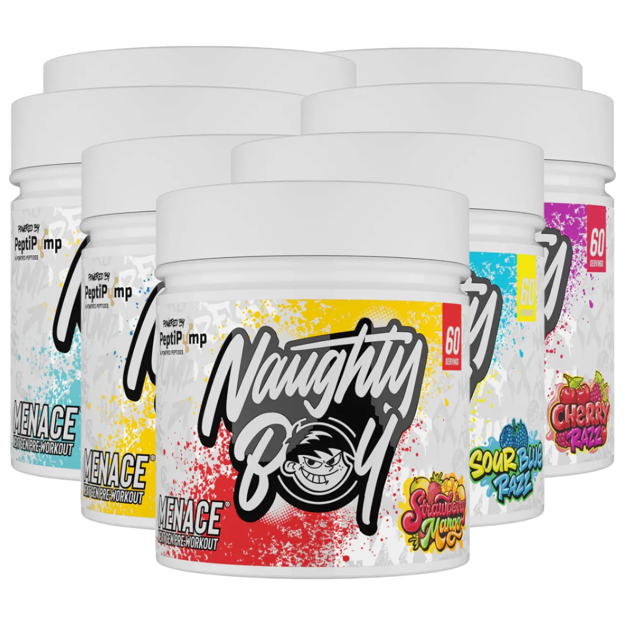 Naughty Boy Menace V2 420g | AI-Powered Peptides for Ultimate Pumps & Performance