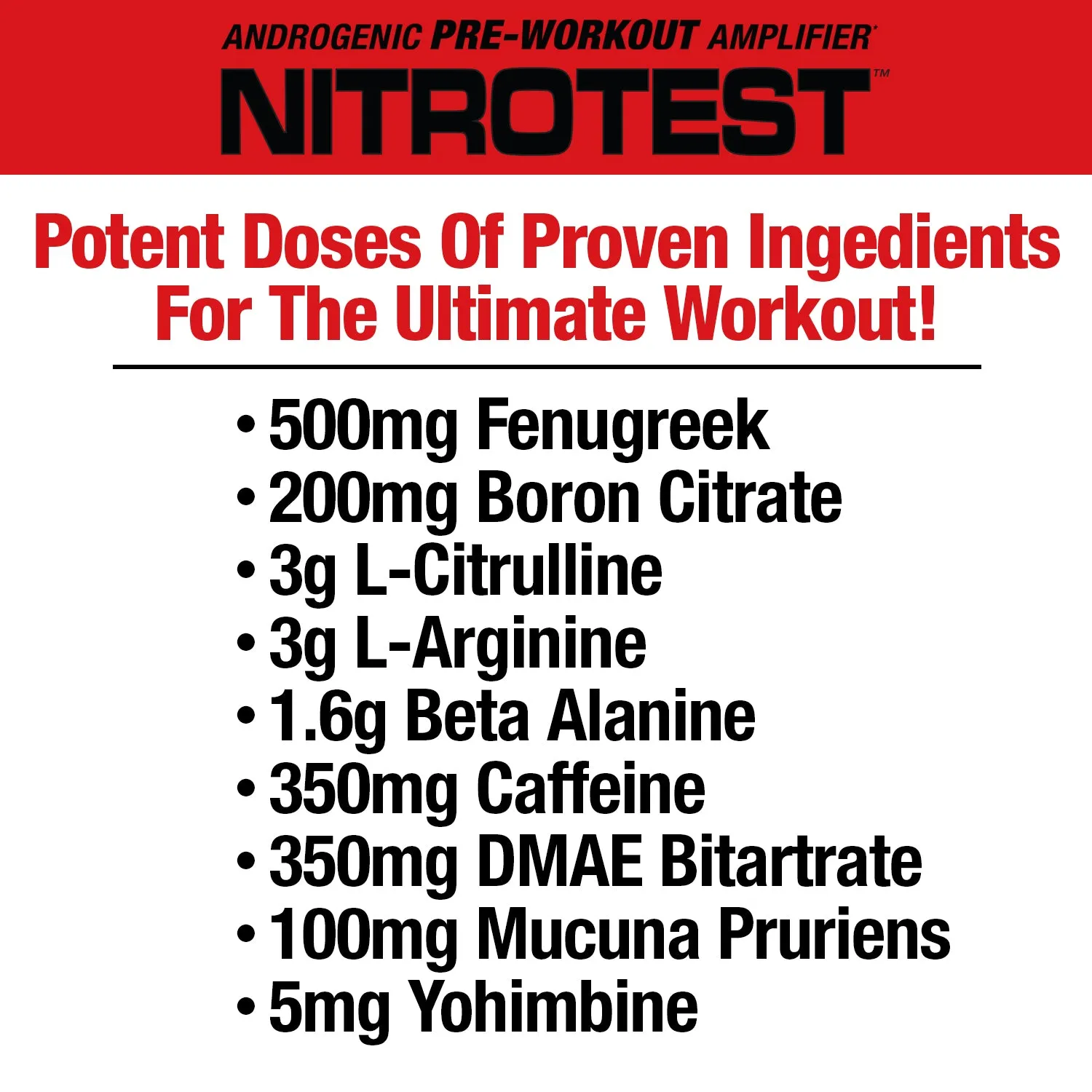 NitroTest - 2-in-1 Pre-workout   Test Booster