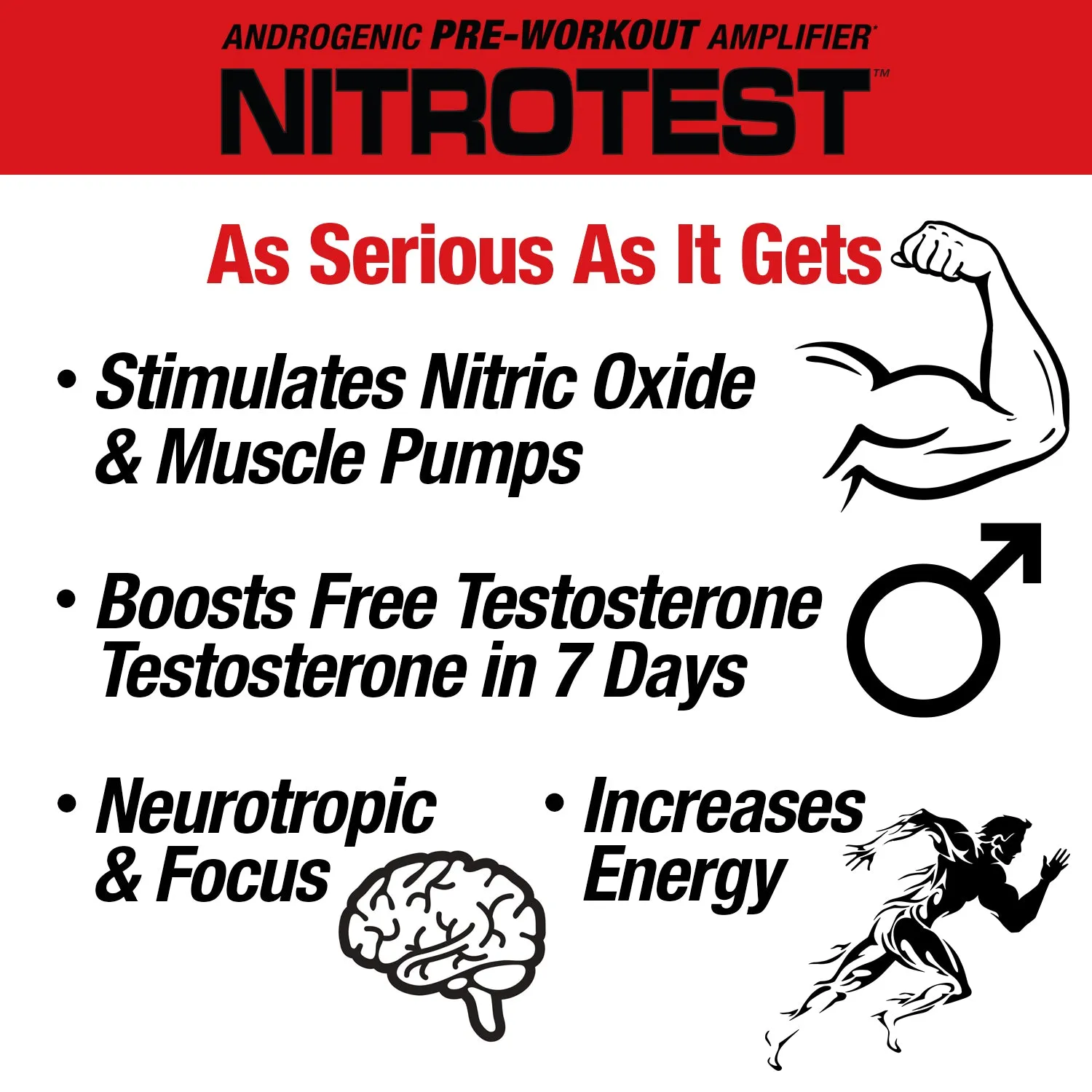 NitroTest - 2-in-1 Pre-workout   Test Booster