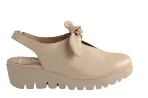 Slingback Wedge Shoe - Beige