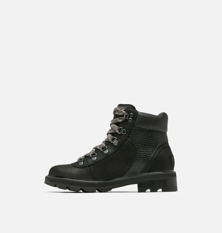 SOREL WOMEN'S LENNOX HIKER STKD BOOT-BLACK, GUM 2