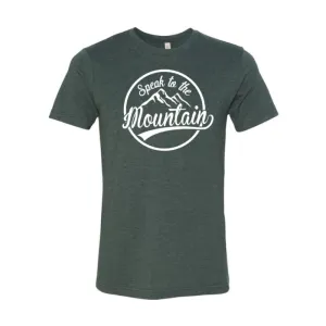 Speak to the Mountain-Heather Forest Unisex Fine Jersey T-shirt