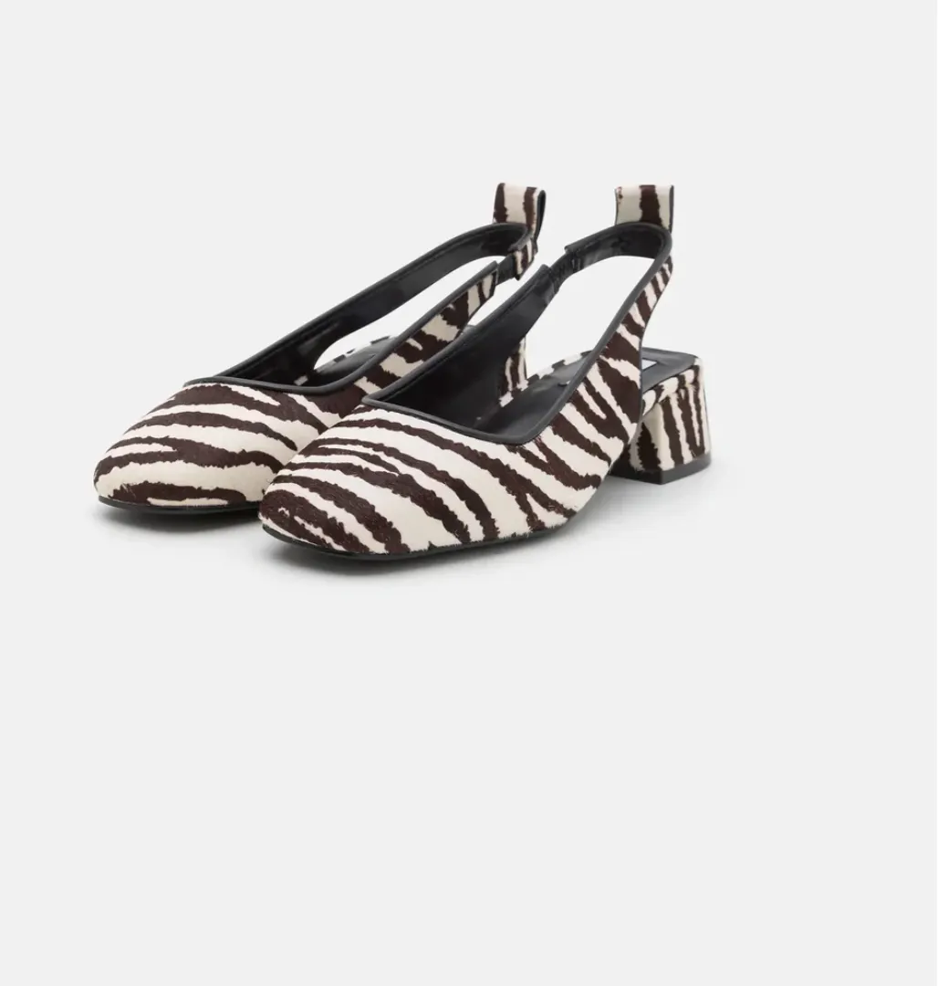 Steve Madden Smitten pumps i zebraprint med slingback og liten hel