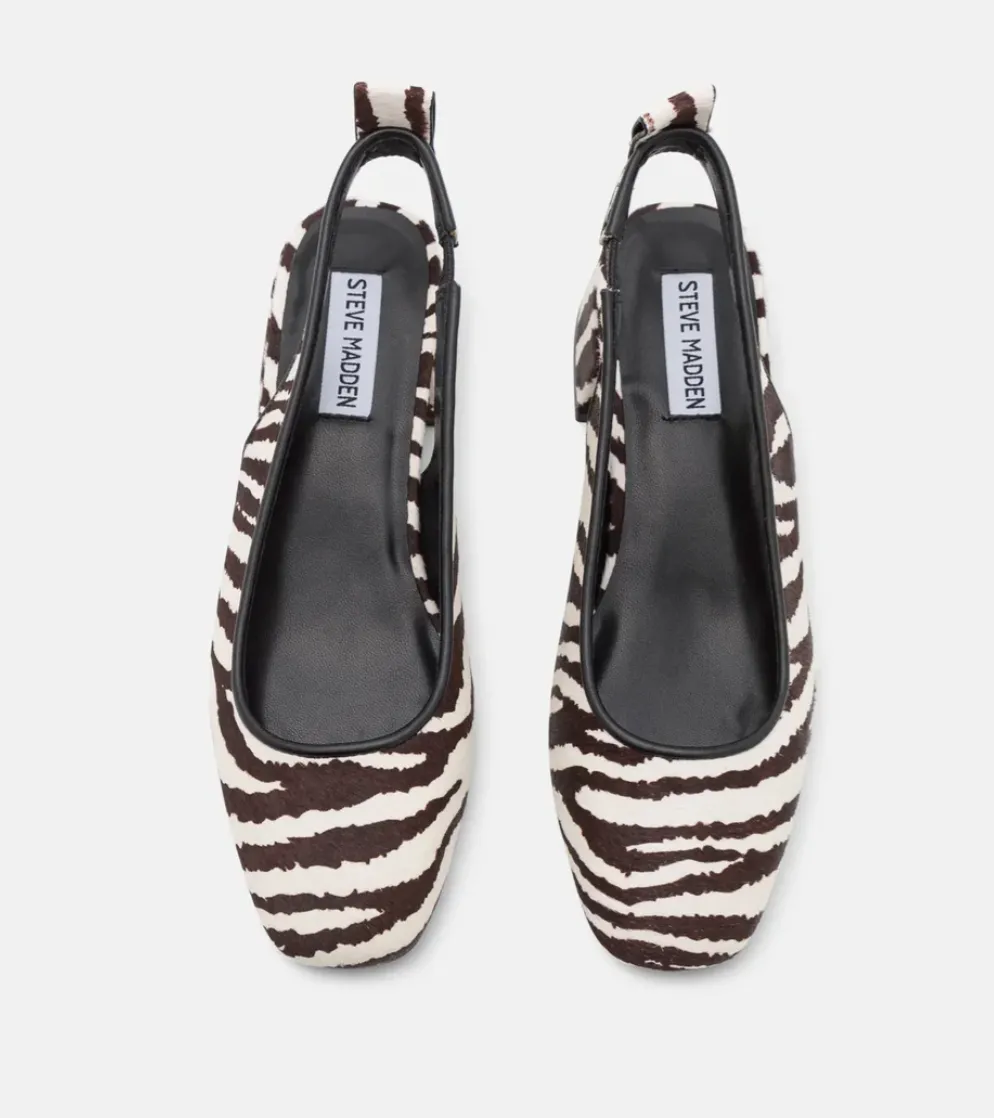 Steve Madden Smitten pumps i zebraprint med slingback og liten hel