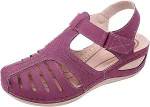 Summer Womens Sandals Casual Bohemia Gladiator Closed Toe Wedge Shoes Comfort Ankle Strap Slip On Orthopedic Platform Sandals