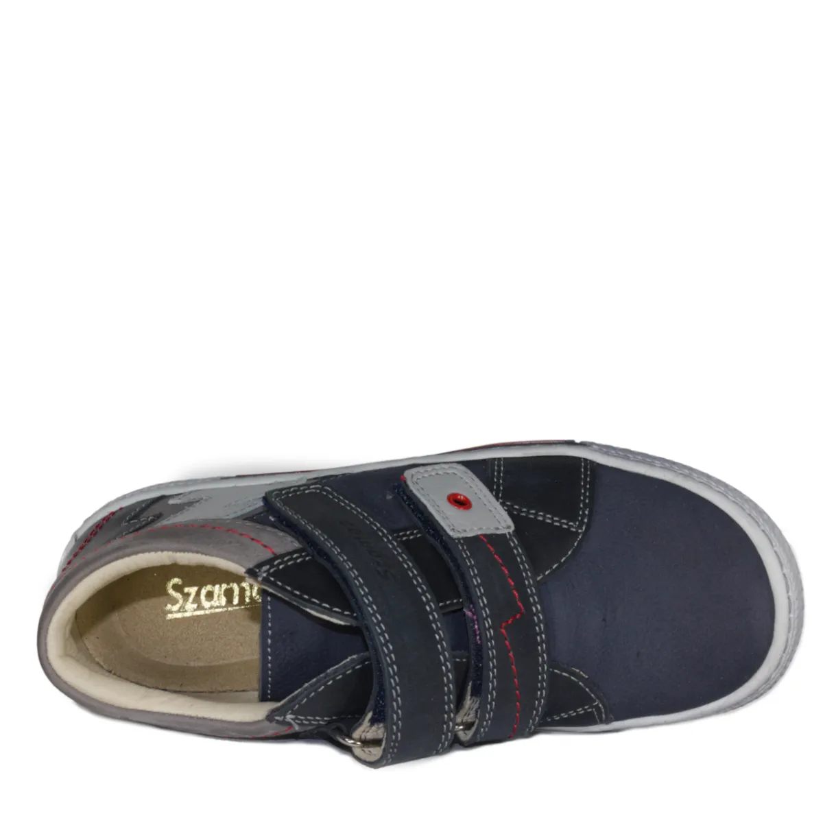 Szamos kid boy sneakers blue with white lightning decor big kid size
