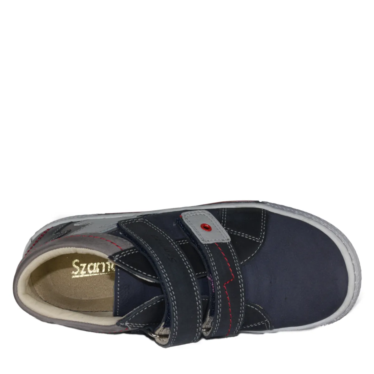 Szamos kid boy sneakers blue with white lightning decor big kid size