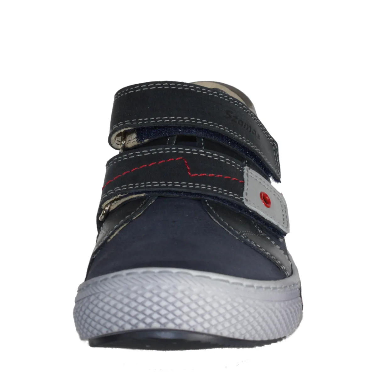 Szamos kid boy sneakers blue with white lightning decor big kid size