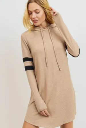 Take Me Home Hoodie Dress (Taupe)