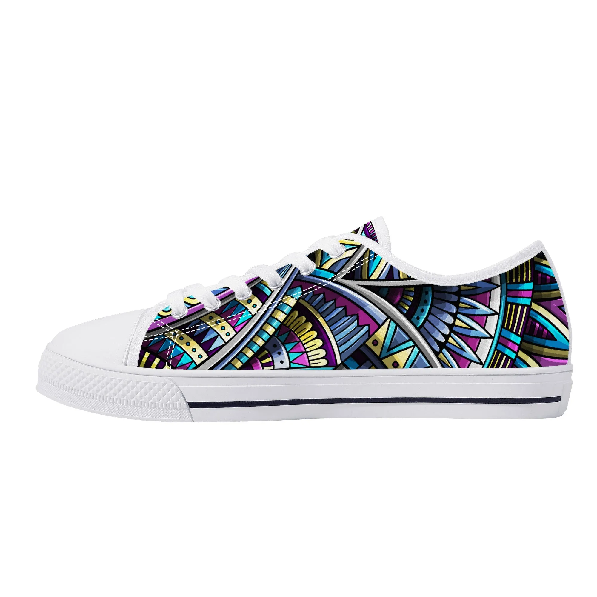 Tribal Colorful Abstract Canvas Sneakers