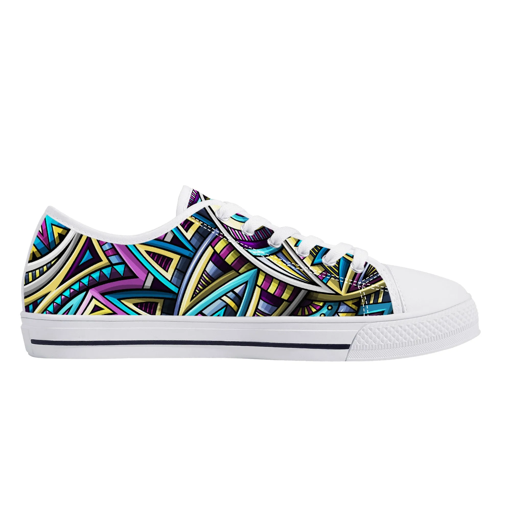 Tribal Colorful Abstract Canvas Sneakers