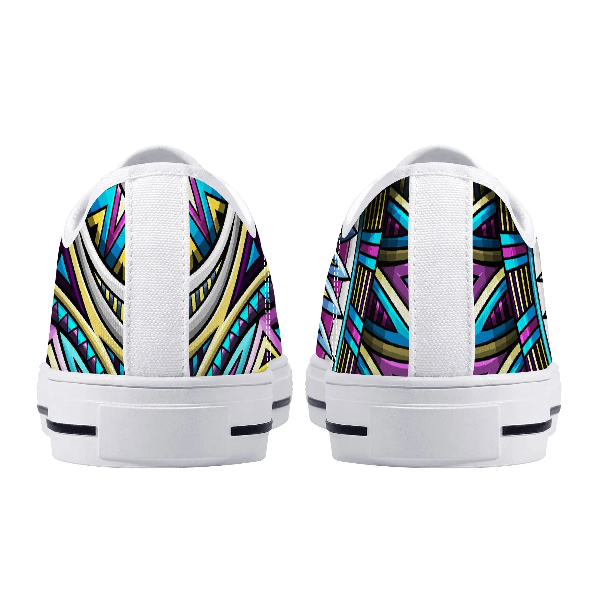 Tribal Colorful Abstract Canvas Sneakers