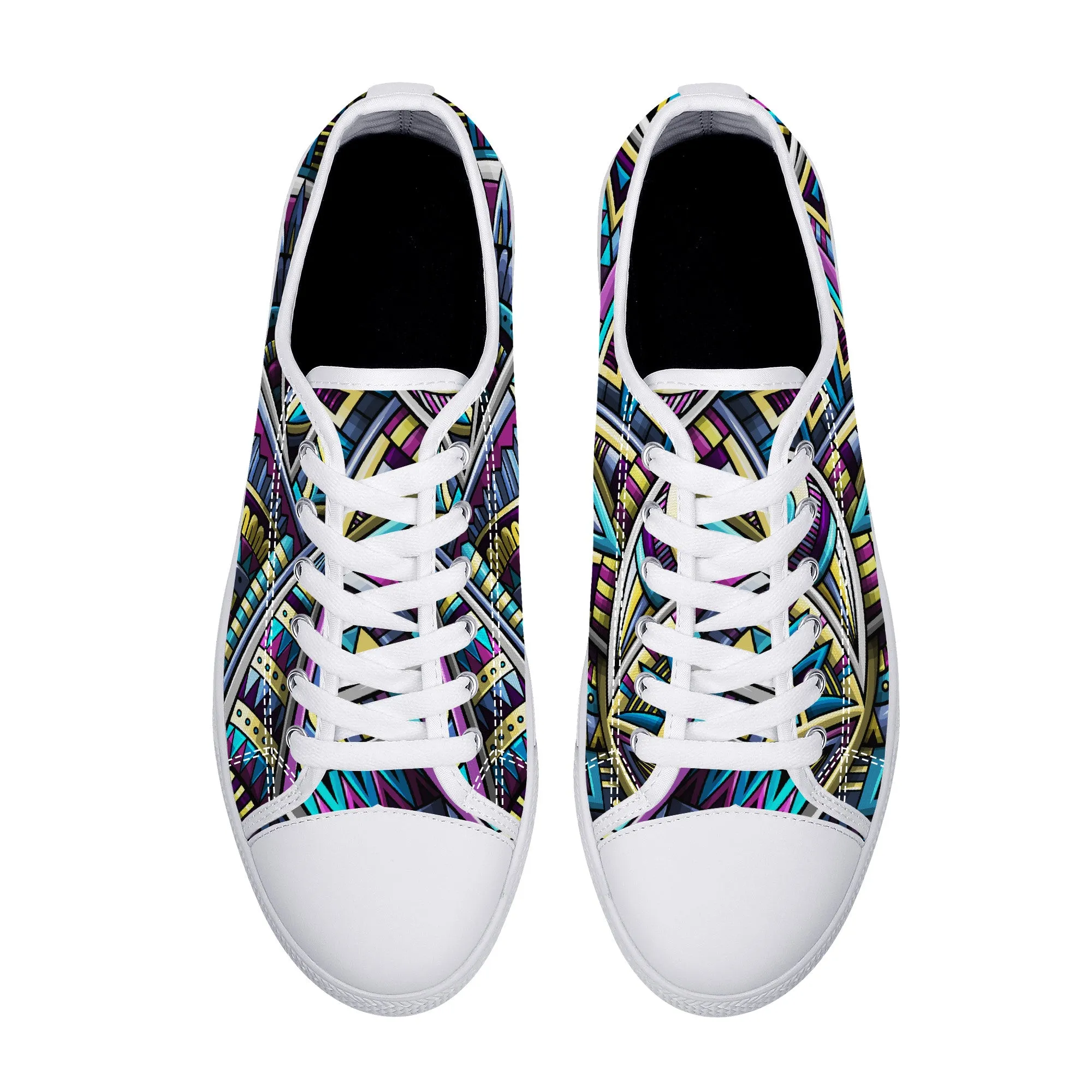 Tribal Colorful Abstract Canvas Sneakers