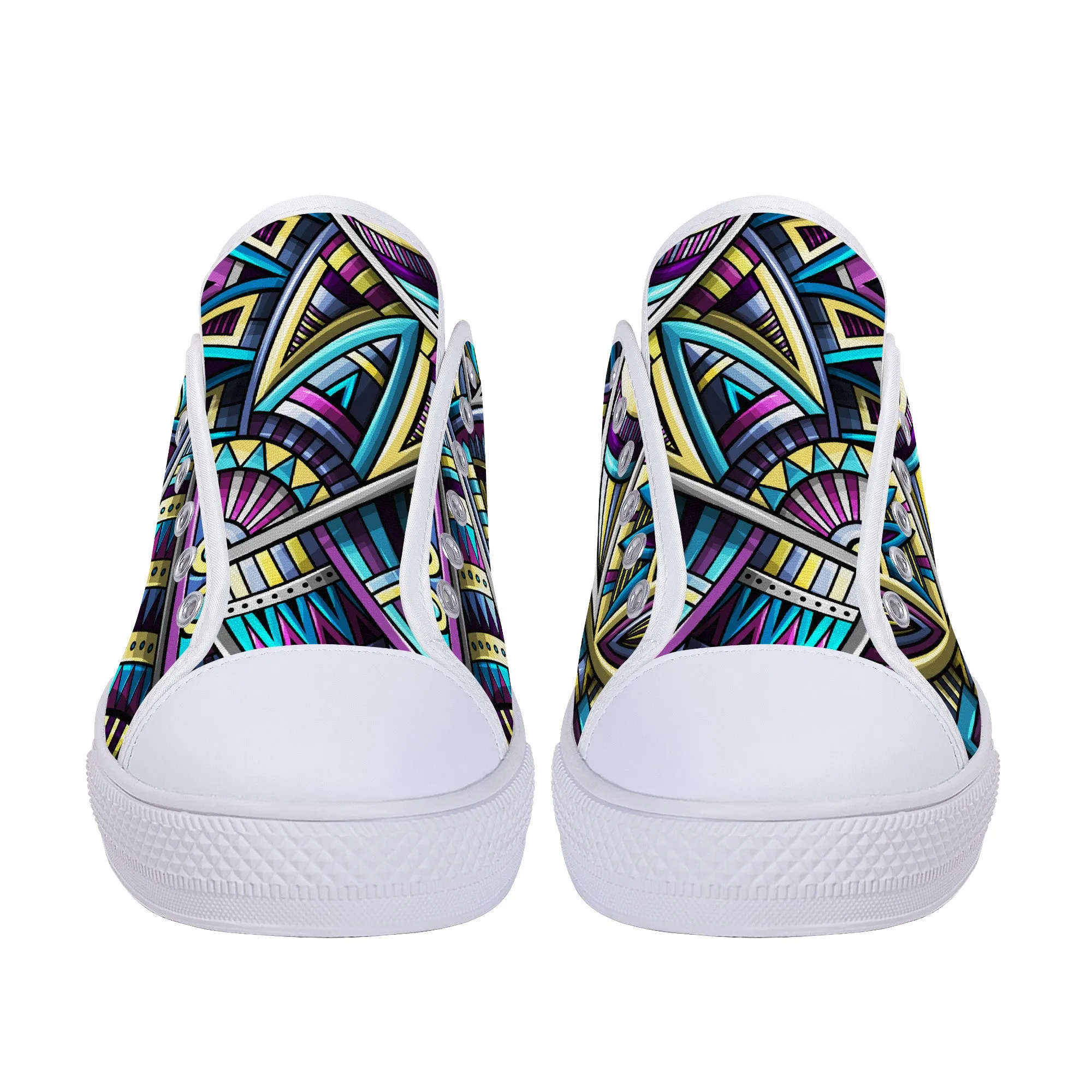 Tribal Colorful Abstract Canvas Sneakers