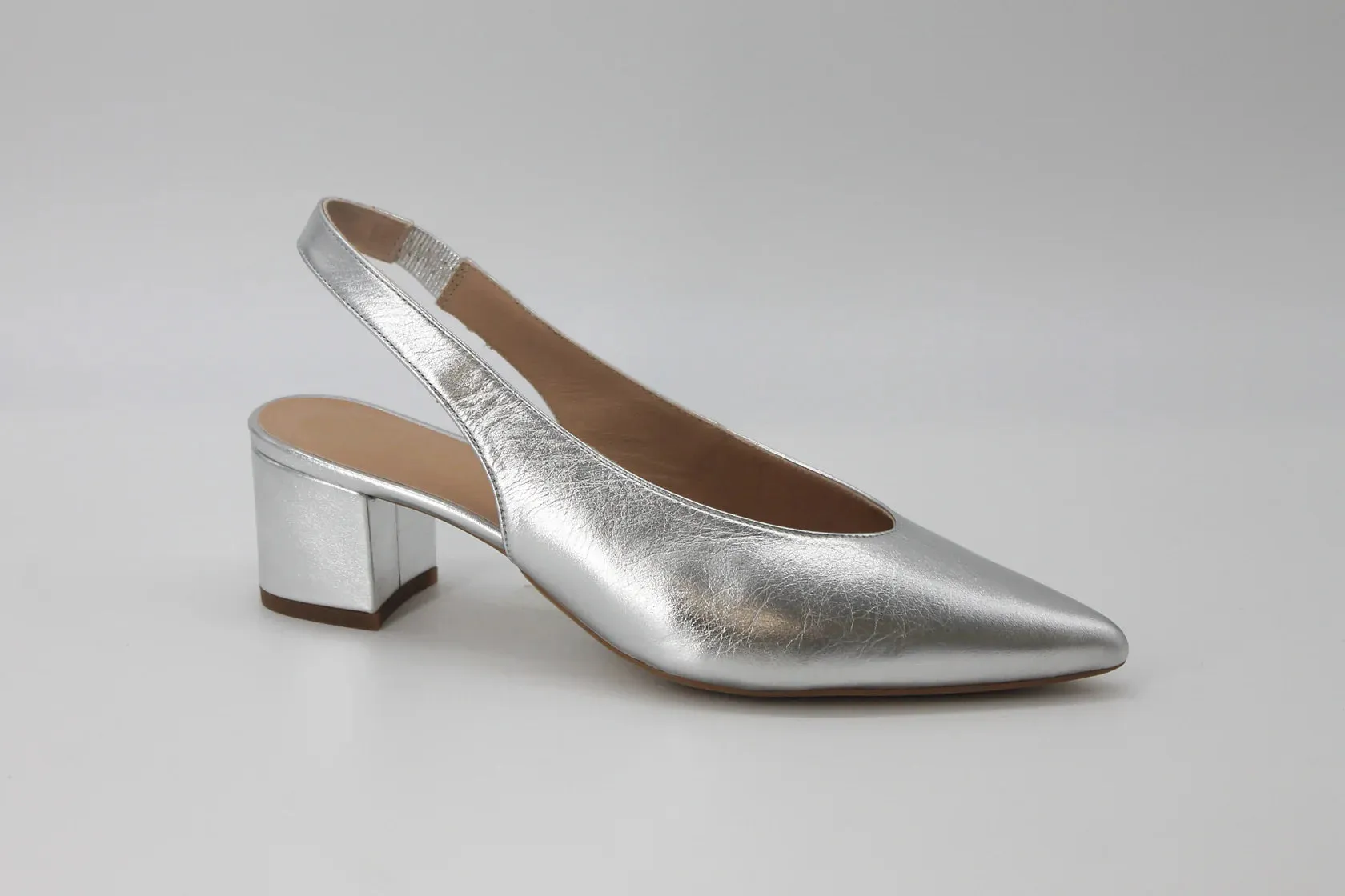 Unisa JENSEN slv spiss slingback med hel