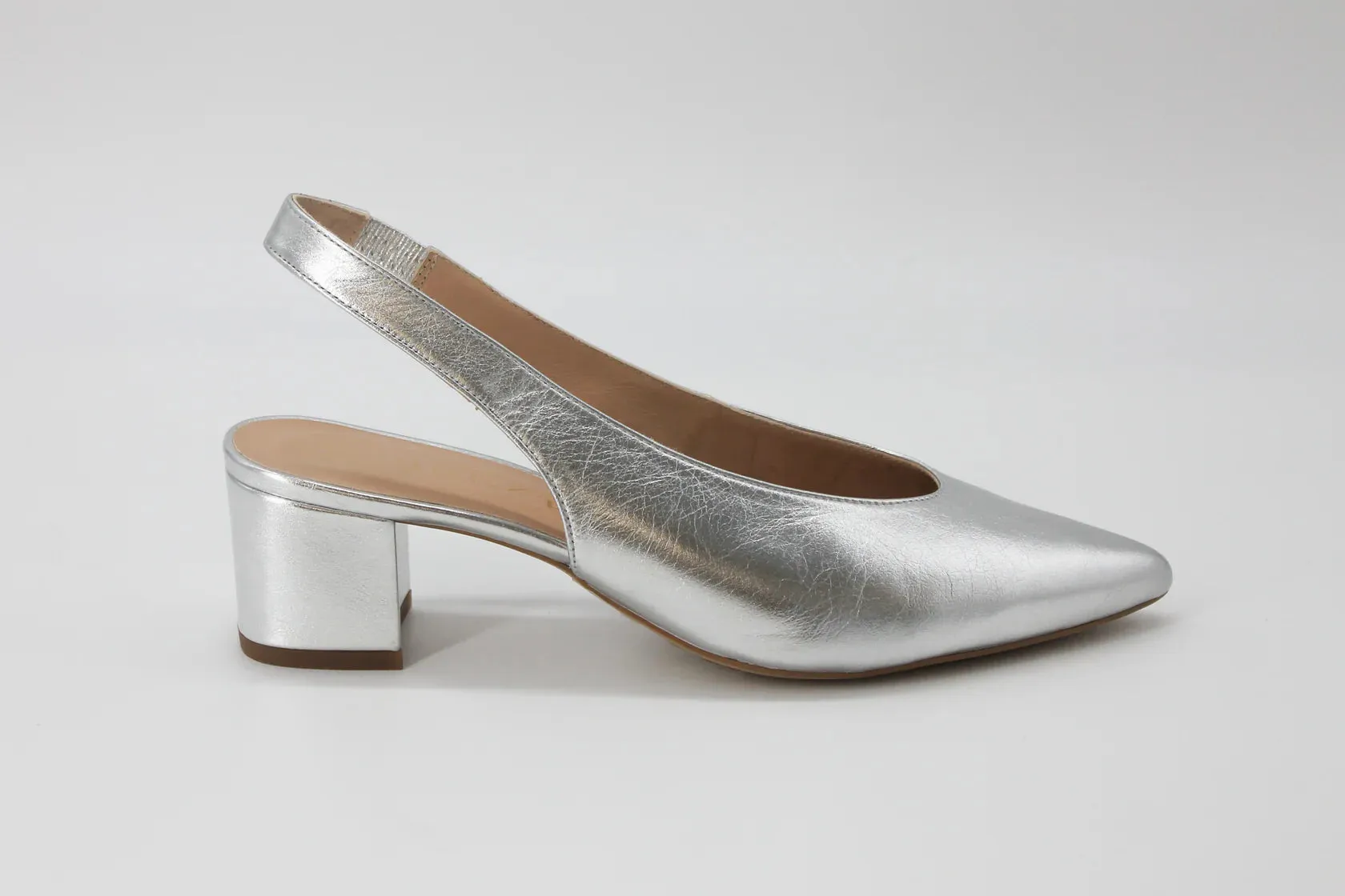 Unisa JENSEN slv spiss slingback med hel