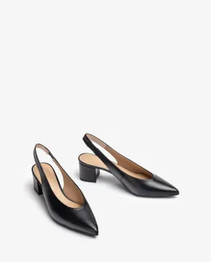Unisa JENSEN sort spiss slingback