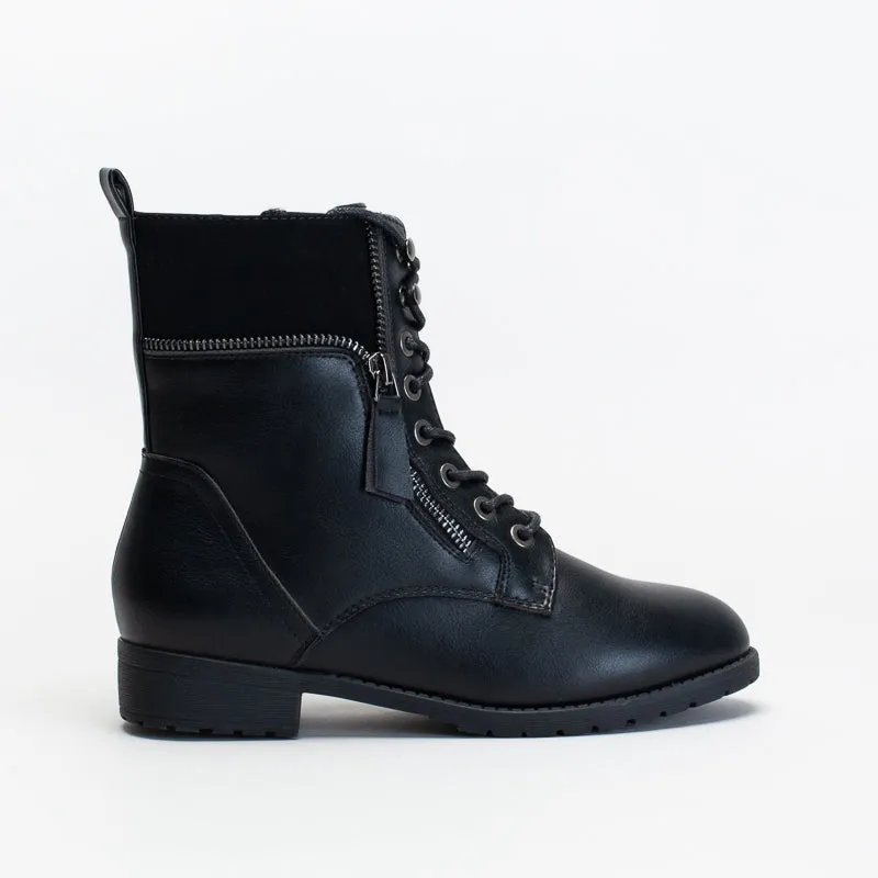 Unreal Women Zip  Military Boot _ 146886