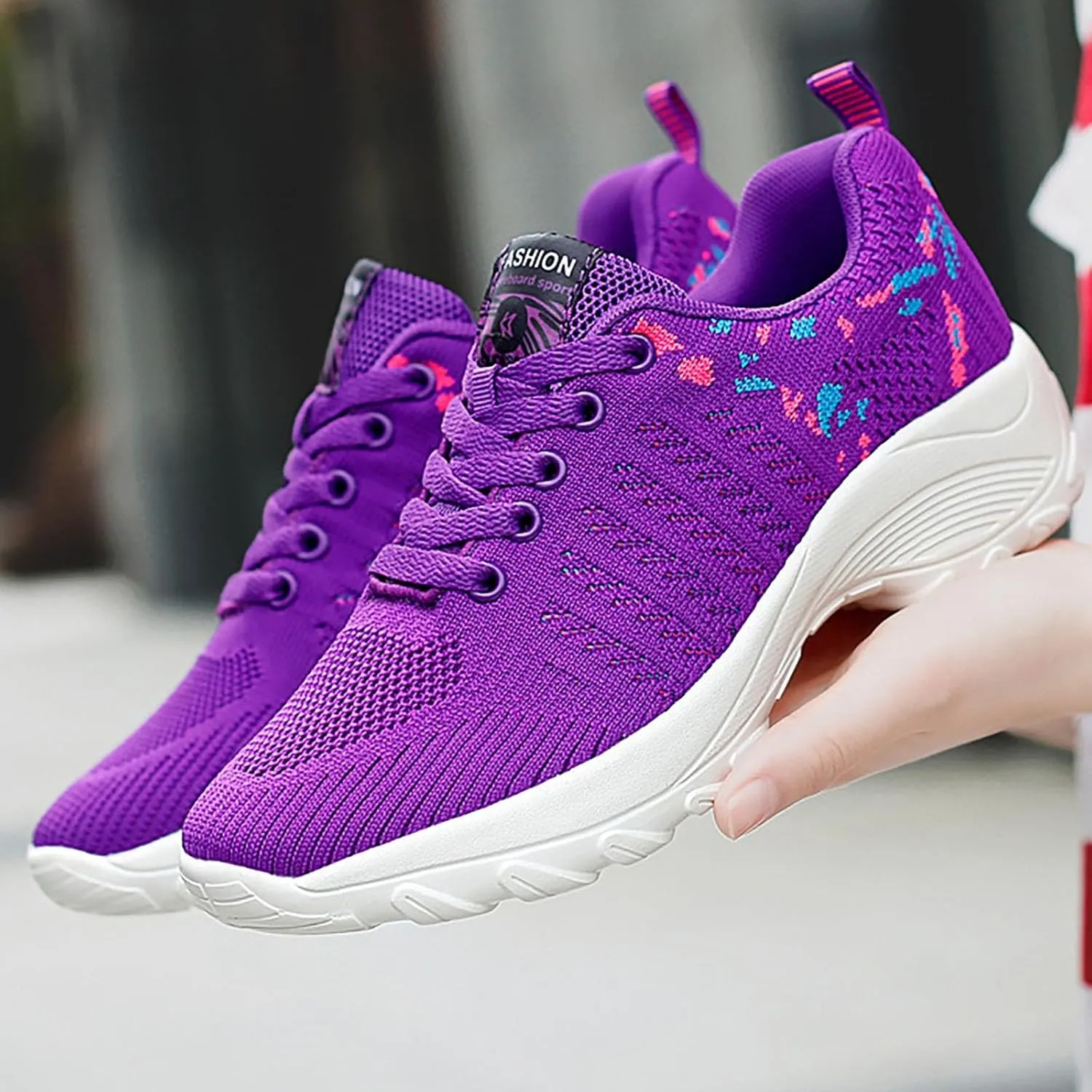 Womens Athletic Walking Shoes Women's Running Tennis Shoes Comfortable Non Slip Breathable Workout Sports Sneakers