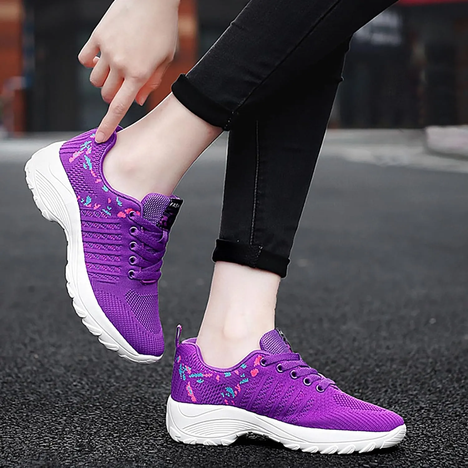 Womens Athletic Walking Shoes Women's Running Tennis Shoes Comfortable Non Slip Breathable Workout Sports Sneakers