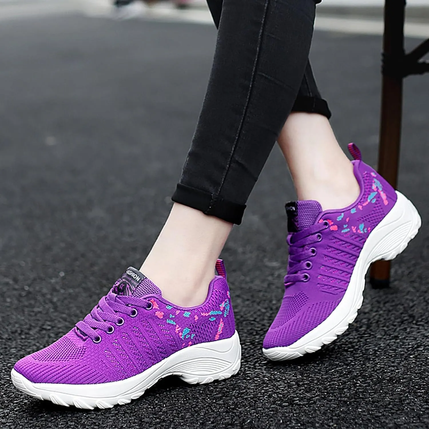 Womens Athletic Walking Shoes Women's Running Tennis Shoes Comfortable Non Slip Breathable Workout Sports Sneakers