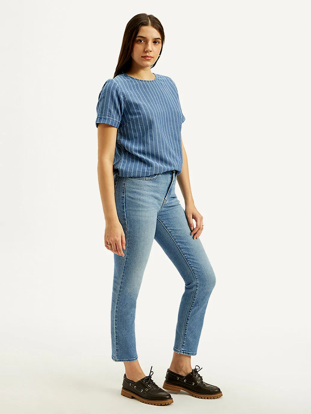 Women's High Rise Light Blue Skinny Jeans