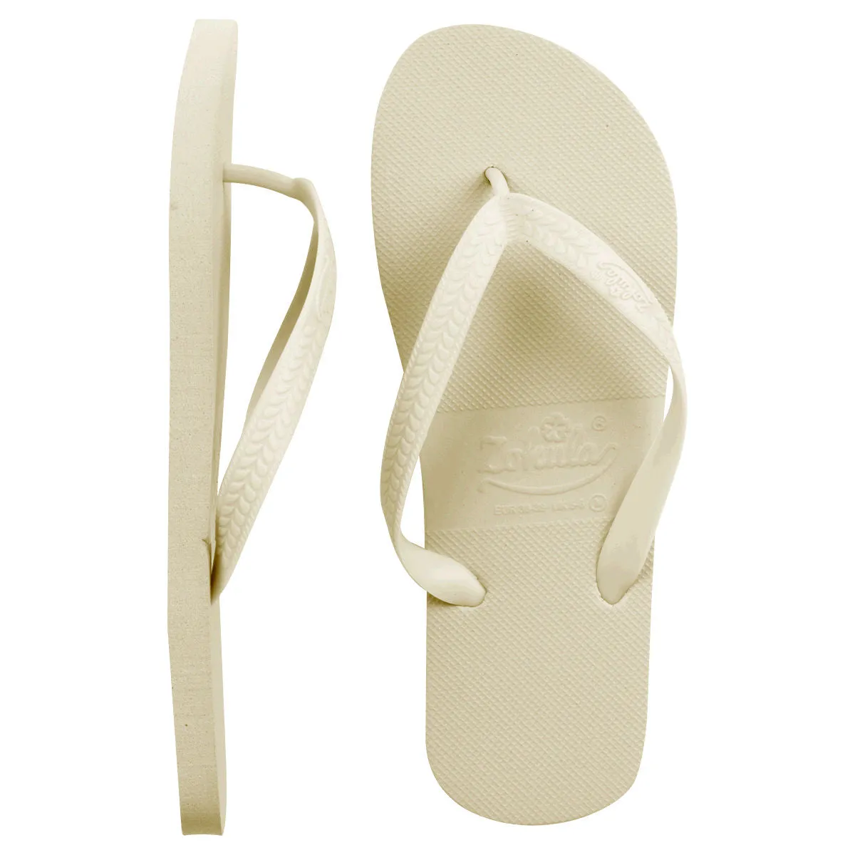 Zohula Originals Cream Flip Flops - Bulk Buy - 10-100 Pairs