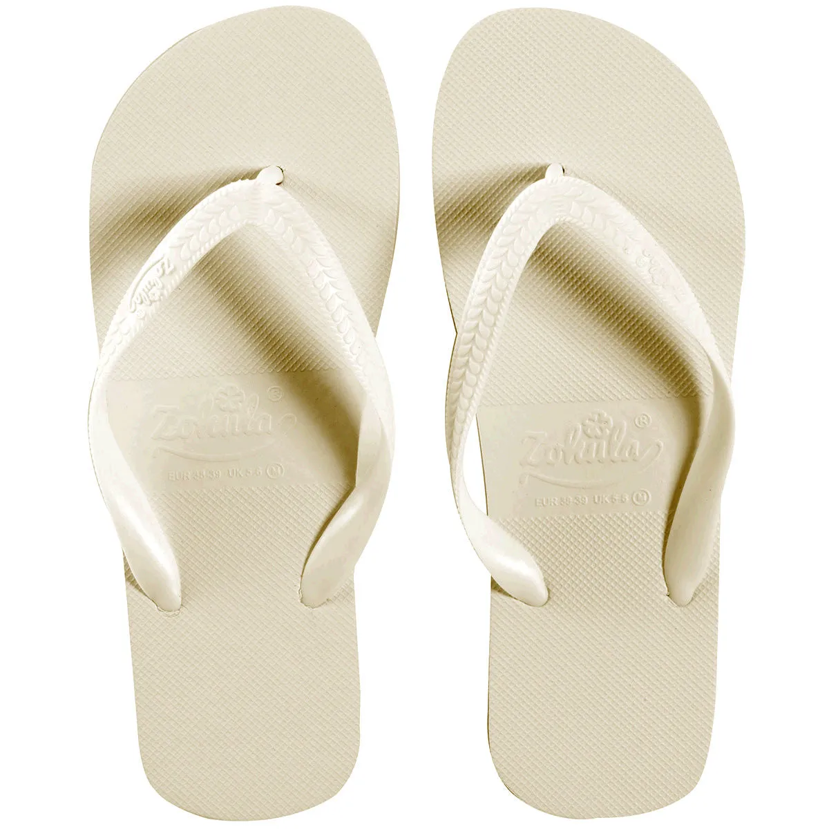Zohula Originals Cream Flip Flops - Bulk Buy - 10-100 Pairs